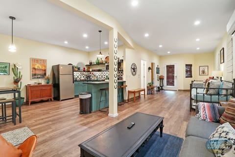 Lower level living/kitchen/dining