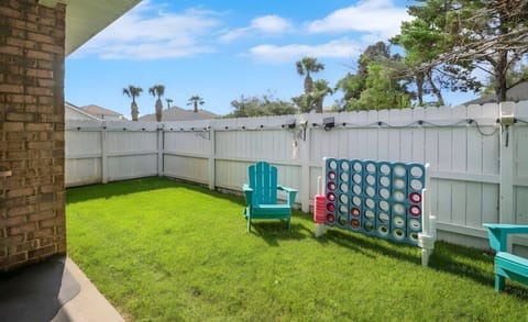 Backyard Oasis with games and relaxation
