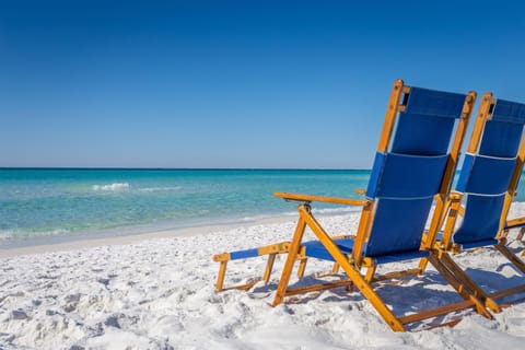 Just a short 4-minute walk to private beach access to enjoy the sugar-white sands and emerald waters with fewer crowds and more convenience than public access points. Book your dream beach vacation now!