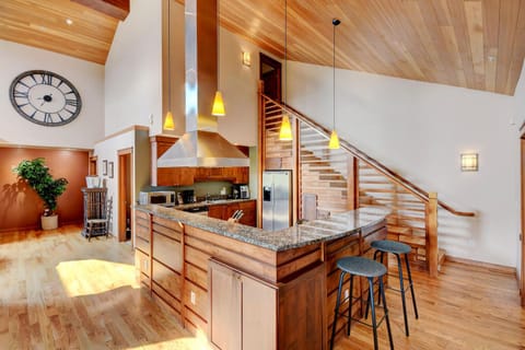 Custom Kitchen with Large Counter Bar
