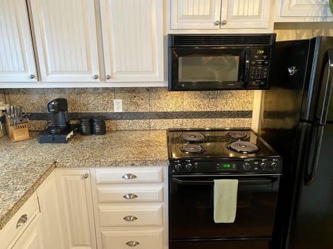 We provide everything you should need in the kitchen.