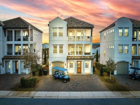 Serenity | Luxury 6BR Retreat Sleeps 15 — Stunning home in The Retreat at Miramar featuring a private game room, FREE street-legal 6-seat golf cart, 2-minute ride to Miramar Beach, and directly across from the 90-ft HEATED community pool & clubhouse.
