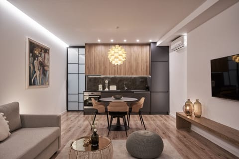 Luxury Apartment | Living area | 55-inch Smart TV with digital channels, TV, computer monitors