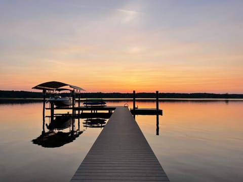 Enjoy a view of the pier, river, and floating dock from the stairs leading down to the dock. Explore by kayak or canoe!