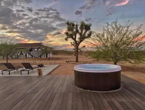 Stargazing deck and hot tub