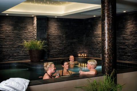 Sauna, steam room, hot springs, body treatments, deep-tissue massages