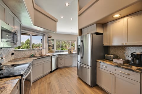 Chef's kitchen with stunning views!