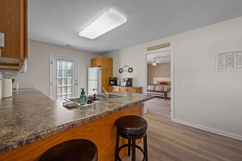 Breakfast bar and two styles for brewing your coffee - pods or a carafe.