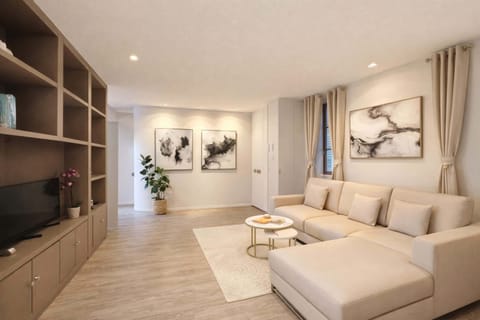 Bright Parisian Lounge for Family Relaxation