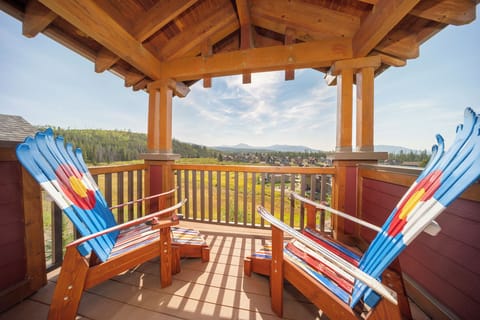 Unwind on the private balcony surrounded by sweeping mountain views and fresh alpine air