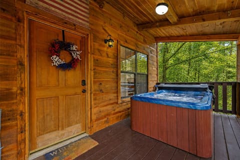 Imagine yourself relaxing in the hot-tub while listening to the sounds of nature :)