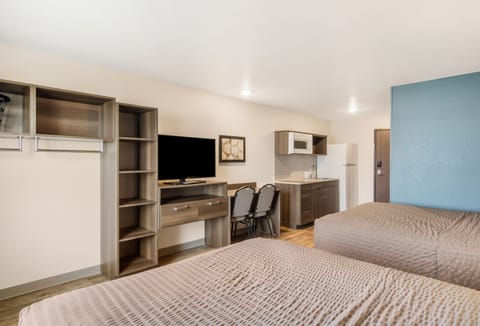 Standard Room, 2 Queen Beds, Non Smoking | Desk, laptop workspace, blackout drapes, free WiFi