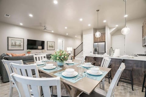 Dining area open to kitchen and family room