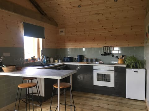 The open plan kitchen.