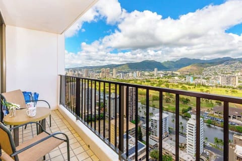 Balcony with beautiful mountain views