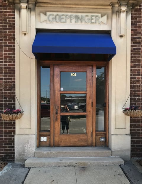 Front door on North side of building.  Enter here.