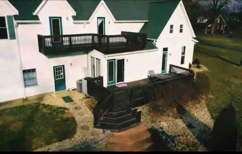 Back deck(s) of mansion