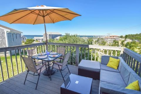 Deck area with seating and view