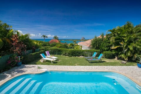 Villa Colibri Trotteur, pool on garden and sea view