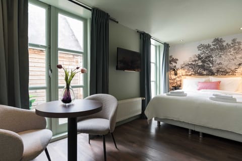 Bed and seating area