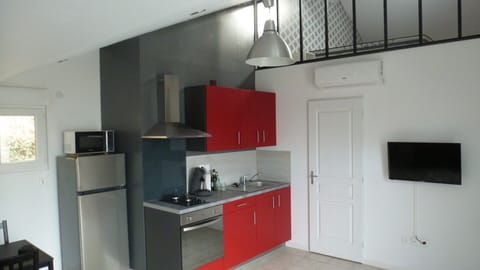 Apartment, 1 Bedroom, Kitchenette (Gris) | Private kitchenette | Full-size fridge, microwave, oven, stovetop