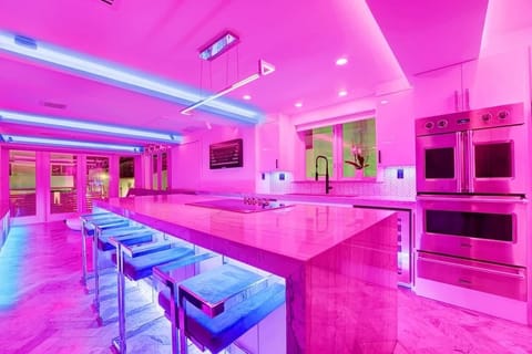 3rd FLOOR: KITCHEN. Fully controllable hue multicolor lighting system & sound-active nightclub style lighting, plus Bose surround sound entertainment system. Removable exercise pole available, per request.