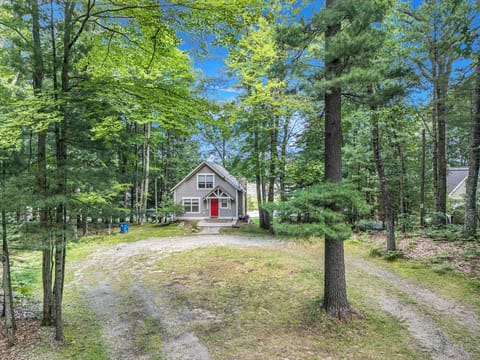 Aerial of Driveway Leading to the Cottage