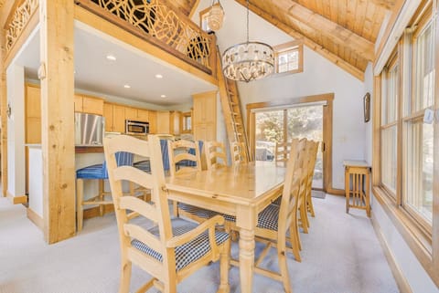 Dining table with seating for eight.