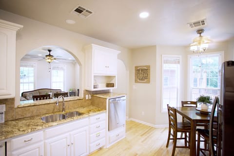 Kitchen with seating area