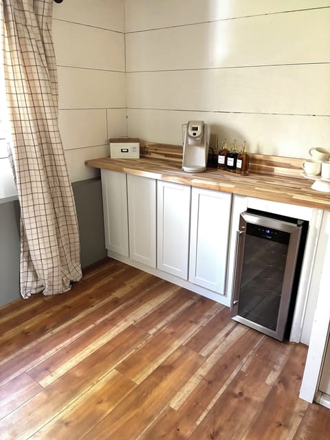 Wine fridge and Bonus Room DryBar