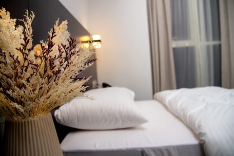 Premium bedding, down comforters, in-room safe, blackout drapes
