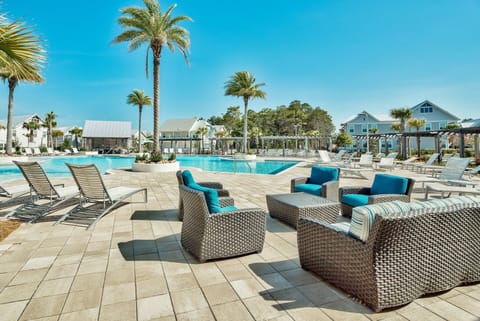 Ample seating at the pool so you can relax while the kids play!