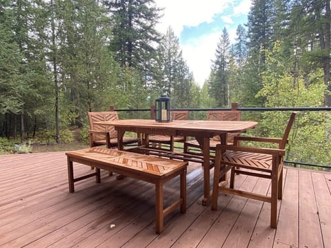 Large deck with big table