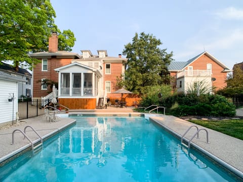 Bees Knees has exclusive use of the private large backyard pool and both the century old modernized Mill Haus and the adorable whimsical Beekeeper's Cottage.