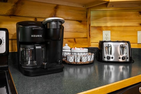 Our Keurig duo makes full pots of coffee or individual cups.