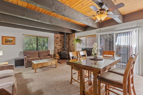 Living space and dining table