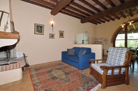 The living room in one of the units