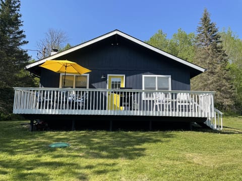 Front view of house, with a large yard to relax and play!