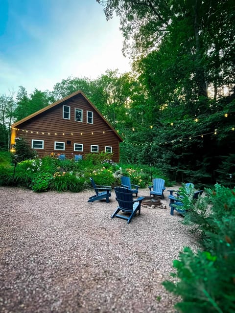 New* feature:  solar powered automatic string lights over the campfire area making it dimly lit at dark. The perfect ambiance. 