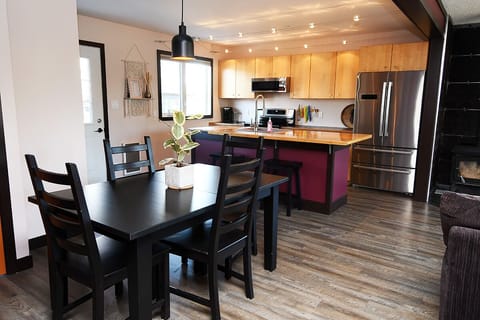 Open concept kitchen and dining room