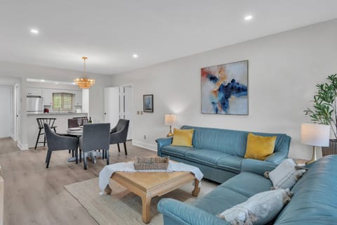 Cozy living room sofa & love seat to relax & unwind on!