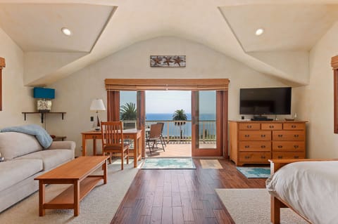 Studio Suite, 1 Queen Bed, Balcony, Ocean View (Blue Ocean View Retreat) | Living area | 42-inch flat-screen TV with digital channels