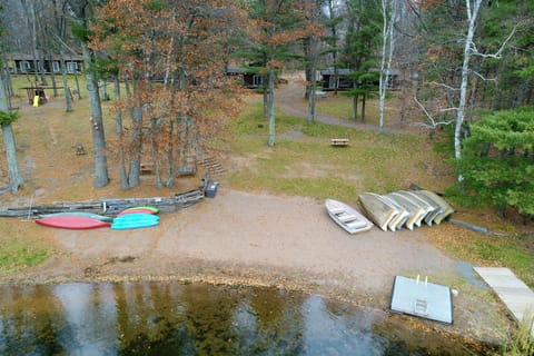 Take to the Lake! Kayaks and Canoes are on a first come first serve basis. Row boats are in their maked slips at the Dock.
