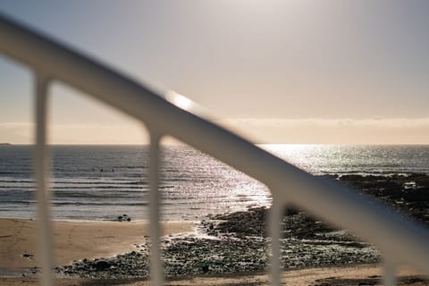 White Cottage View from Stairs Outside