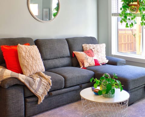 The sofa be converted to a queen bed when needed. 
