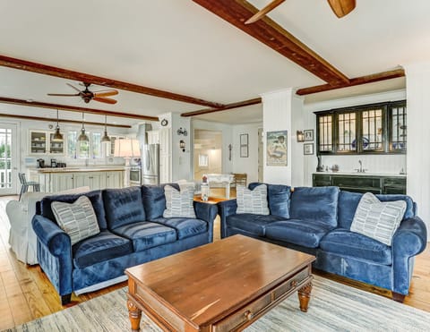 Open living plan keeps everyone in the moment.