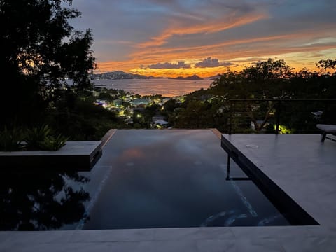 Cool Sunset Over Pool