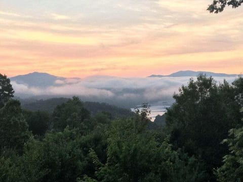 This  is the Morning View Over Lake Fontana