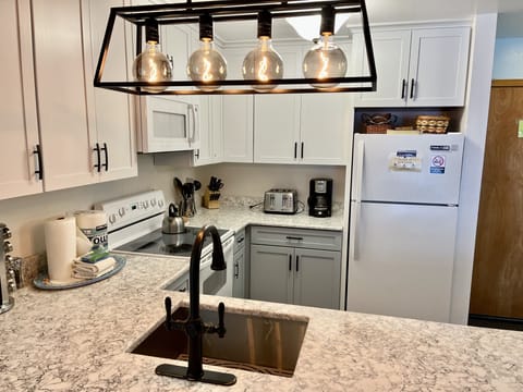 Indoors, Kitchen, Sink Faucet, Sink, Microwave