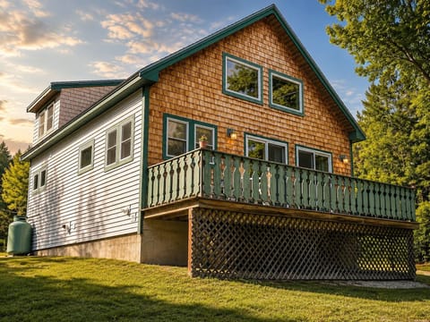 Exterior -Back of Chalet with Deck